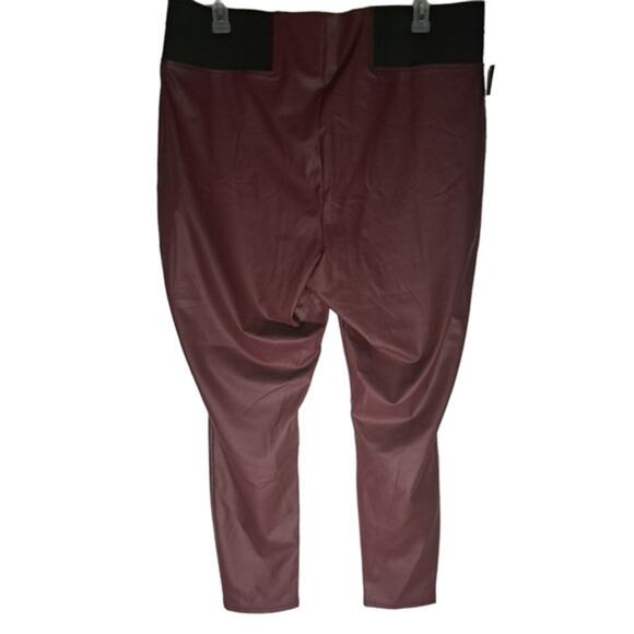 simply vera brown imitation leather pants size 2X - Picture 3 of 4